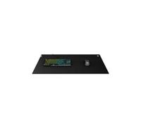 ROCCAT Sense Pro Tapis de Souris de Jeu en Tissu de Qualité Militaire et Antidérapant avec Bords aux Coutures Discrètes - XXL Noir
