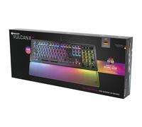Roccat Vulcan II Max Clavier de jeu pour PC Optique/Mécanique, touches RVB réglables et repose-poignet, commutateur titane, plaque de couverture en aluminium Noir