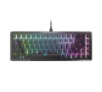 ROCCAT Vulcan II Mini - Clavier de jeu optique 65 % pour PC avec éclairage RVB personnalisable, câble amovible, duplicateur de boutons, plaque en aluminium, durabilité des touches de 100 m, noir (ROC-12-043)