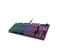 Roccat Vulcan TKL - Clavier de jeu mécanique compact RGB, rétroéclairage AIMO LED touche par touche, interrupteurs linéaires Titan, plaque supérieure en aluminium, molette multimédia, noir
