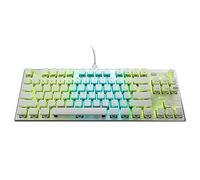 ROCCAT Vulcan TKL Pro PC Gaming Keyboard, Linear Optical Titan Switch, AIMO RGB Lighting, Tenkeyless Mechanical Feel Speed Keystroke, Low Profile Ergonomic Design for Wrist Rest Support, White