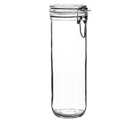 Rocco Bormioli Bocal à spaghetti en verre filé, bouchon hermétique, hauteur 26 cm