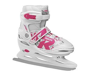 Roces Jokey Patin à Glace Unisexe pour Jeunes, Blanc-Fuchsia, 10jr-12jr