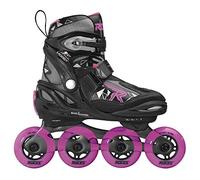 Roces Moody Girl TIF Rollers en Ligne pour Fille Noir/Rose Pointure 36-40