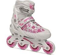 Roces Compy 8.0 Girl Patins en Ligne pour Fille, Taille Réglable, Patins à roulettes, Enfant, Blanc et Violette, 30-33