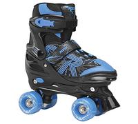 Roces Quaddy 3.0 Boy Patins à roulettes pour garçon Taille réglable, Fille, 550094, Noir/Bleu, 34/37