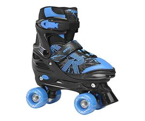 Roces Quaddy 3.0 Boy Patins à roulettes réglables pour garçon Noir/Bleu Astro 38/41