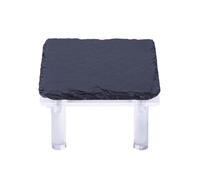 Roche De Baignade pour Tortues - Cachette pour Dragon Barbu avec Support en Acrylique | Accessoires pour Terrarium, Décors d'Habitat pour Gecko, Caméléon, Lézard et Tortue Lors du Bain de Soleil