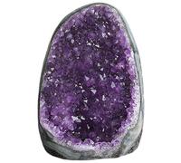 Roche de cristal d'améthyste, géode d'améthyste naturelle 100-300 g, cristaux et pierres à énergie positive pour la décoration de la maison, du bureau, la voiture, pierre