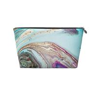 Roche de géode d'agate Arc-en-Ciel, Trousse de Toilette Trousse de Maquillage Sac à cosmétiques Trousse de Toilette de Voyage Portable