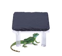 Roche pour tortue, cachette de reptile avec support en acrylique, accessoires pour aquarium, décoration d'habitat de terrarium pour gecko, caméléon, lézard, tortue, bronzage