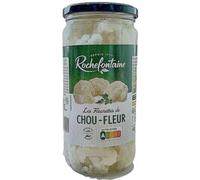 ROCHEFONTAINE Chou-Fleur en Branches en Bocal Verre - Fleurettes de Chou-Fleur Fraîchement Conditionnées - Format 360 g - Conserves de Légumes Cuisinés - Nutri-Score A - Lot de 4