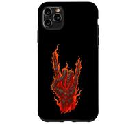 Rocher Flamboyant sur Main de Squelette, Art de Panneau Rock and Roll Coque pour iPhone 11 Pro Max