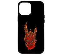 Rocher Flamboyant sur Main de Squelette, Art de Panneau Rock and Roll Coque pour iPhone 12 Pro Max