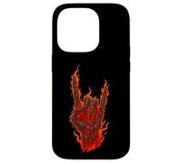 Rocher Flamboyant sur Main de Squelette, Art de Panneau Rock and Roll Coque pour iPhone 14 Pro