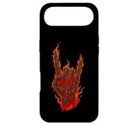 Rocher Flamboyant sur Main de Squelette, Art de Panneau Rock and Roll Coque pour iPhone Air