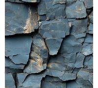 Rocher Mur Papier Peint Adhesif Gris Pile de Pierres Motif Mural Film Décoratif Meuble Intissé Wallpaper Autocollant Imperméable Mat Stickers Collant pour Armoires Murs Salon Chambre 0.4X3 M