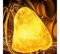 Rocher Phosphorescent à Panneau Solaire, Résine Transparente et Fibre de Verre, Roches Lumineuses à LED, pour Jardins et Paysages