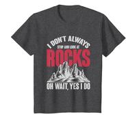 Rochers Drôle Cadeau pour Le Géologue Science Géologie T-Shirt, Enfant, Chiné Foncé, 8 Ans