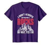 Rochers Drôle Cadeau pour Le Géologue Science Géologie T-Shirt, Enfant, Violet, 6 Ans