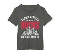 Rochers Drôle Cadeau pour Le Géologue Science Géologie T-Shirt, Femme Grandes Tailles, Asphalte, 1X