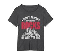 Rochers Drôle Cadeau pour Le Géologue Science Géologie T-Shirt, Femme Grandes Tailles, Chiné Foncé, 6X