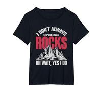 Rochers Drôle Cadeau pour Le Géologue Science Géologie T-Shirt, Femme Grandes Tailles, Noir, 2X