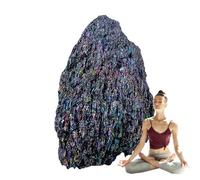Roches brutes naturelles - Pierres précieuses brutes décoratives pour culbutage et quadrillage, ornement de bureau zen compact et élégant, variétés d'améthyste de quartz assorties + pochette de