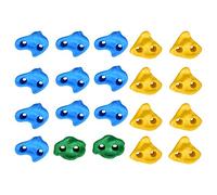 Roches d'escalade texturées Multicolores, 20 pièces, Pierres murales, Kit Assorti pour Enfants, boulons