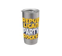Roches du parti républicain - Esprit patriotique audacieux Gobelet isotherme en acier inoxydable double paroi