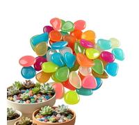 Roches Lumineuses - 30/50 Pièces Galets d'Extérieur Multicolores Étanches | Galets lumineux de jardin paysager | Pour Aménagement Extérieur, Patio, Chemin, Aquarium, Pots De, Jardin, Arrière-Cour,