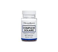 Roches Marines - Complément alimentaire Complexe solaire - Bêta-carotène - Prépare la peau au soleil - Favorise un bronzage naturel - 60 capsules - Développé en France