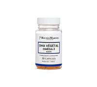 Roches Marines - Complément alimentaire DHA végétal - Oméga 3 vegan - Entretien cérébral - Allié du coeur - 30 capsules - Développé en France