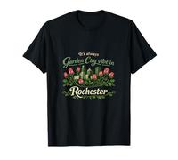 Rochester, New York, Garden City Ambe, Skyline Rose Design T-Shirt