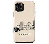 Rochester New York Vintage Skyline Dessin Coque pour iPhone 11 Pro
