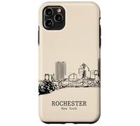 Rochester New York Vintage Skyline Dessin Coque pour iPhone 11 Pro Max