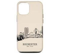 Rochester New York Vintage Skyline Dessin Coque pour iPhone 12/12 Pro
