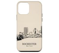 Rochester New York Vintage Skyline Dessin Coque pour iPhone 12 Mini