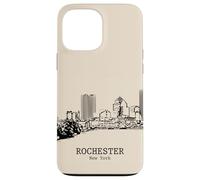 Rochester New York Vintage Skyline Dessin Coque pour iPhone 13 Pro Max