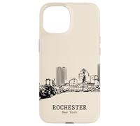 Rochester New York Vintage Skyline Dessin Coque pour iPhone 15