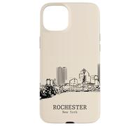 Rochester New York Vintage Skyline Dessin Coque pour iPhone 15 Plus