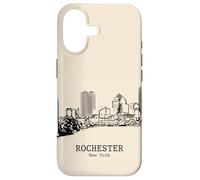 Rochester New York Vintage Skyline Dessin Coque pour iPhone 17