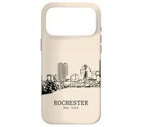 Rochester New York Vintage Skyline Dessin Coque pour iPhone 17 Pro Max