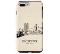 Rochester New York Vintage Skyline Dessin Coque pour iPhone 7 Plus/8 Plus