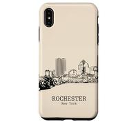 Rochester New York Vintage Skyline Dessin Coque pour iPhone XS Max