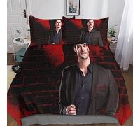 Rochile Lucifer 3D Parure De Lit Parure De Lit en Microfibre De Housses De Couette Hypoallergénique 3 Pcs Ensemble De Housse De Couette avec Fermeture À Glissière Adultes King(220x240cm)