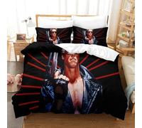 Rochile Terminator Housse De Couette Parure De Lit en Microfibre avec Taies d'oreiller,3D, pour Enfant Et Adulte Housses De Couettes avec Fermeture Éclair 3 Pièces Single（140x200cm）