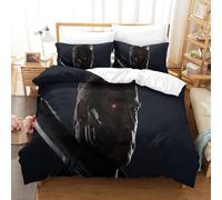 Rochile Terminator pour Adultes Et Enfants 3D Imprimé Housse De Couette Housses De Couettes E avec Fermeture À Glissière avec Taies Microfibr Parure De Lit 3 Pièces King（220x240cm）