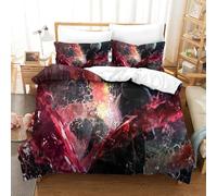 Rochile Tokyo Ghoul Housse De Couette, Parure De Lit avec Housse De Couettes Imprimée en 3D, Microfibre Housses De Couette, Fermeture Éclair Couette Sets King（220x240cm）