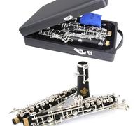 Rochix Oboe Beginner Student Level SH15 ABS Body Silver Plated Semi Automatic C Tone with 1 Reed,1 Cleaning Cloth,1 Swab,1 Thumb Rest,1 Case and More